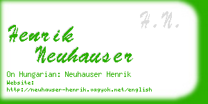 henrik neuhauser business card